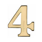 M Marcus Heritage Brass Numeral 4 - 51mm Self Adhesive